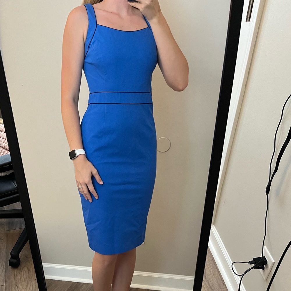 Banana Republic Blue Sheath Midi Dress
